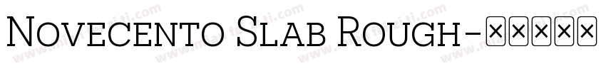 Novecento Slab Rough字体转换
